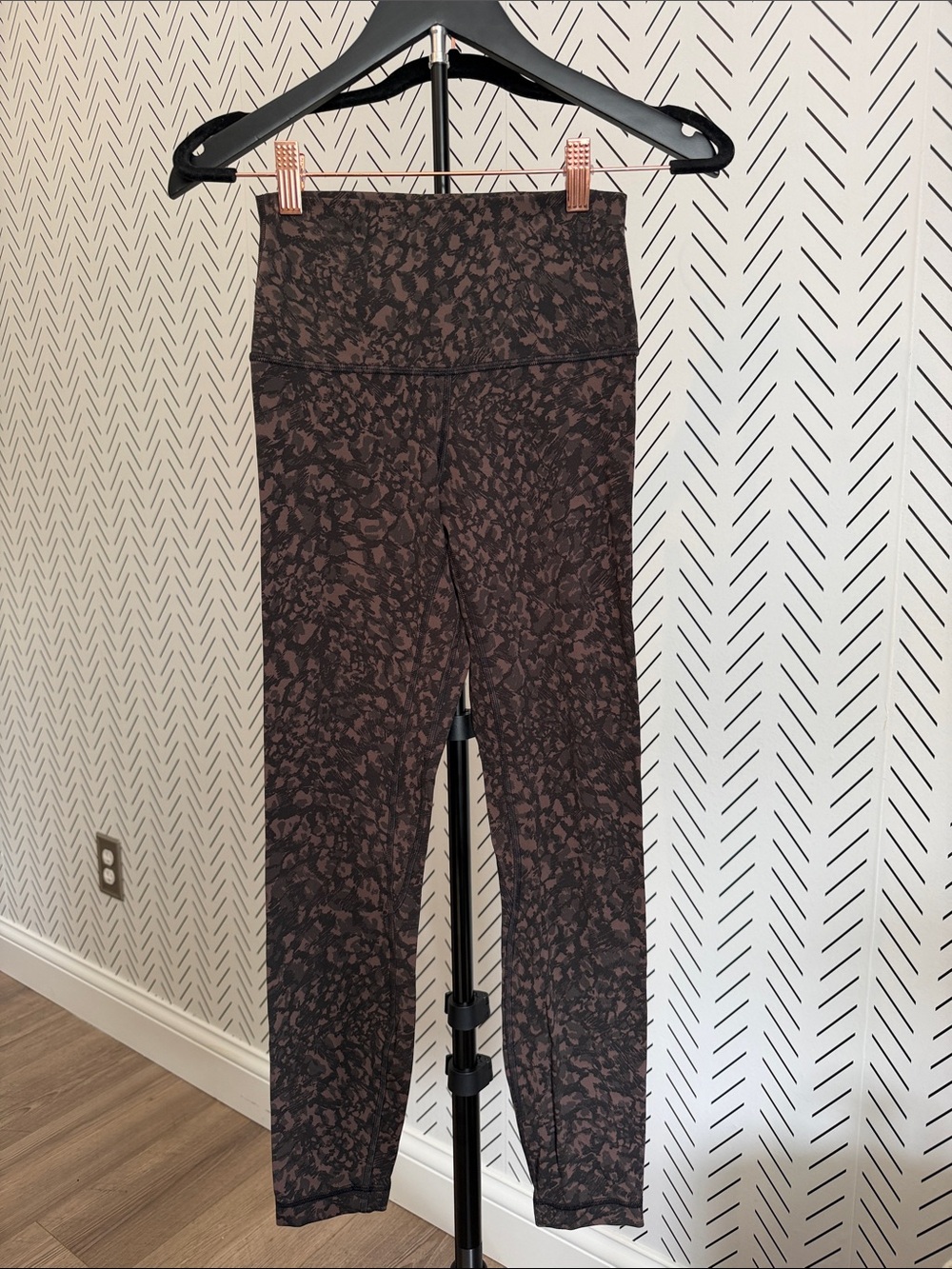 lululemon athletica Brown Printed High-Rise Leggings